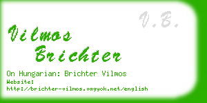 vilmos brichter business card